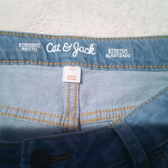 Cat & Jack Light Blue Women's Straight Leg Jeans - Picture 3 of 4